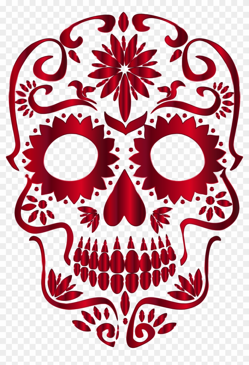 Sugar Skull Clipart Colorfull - Sugar Skull Png #832405