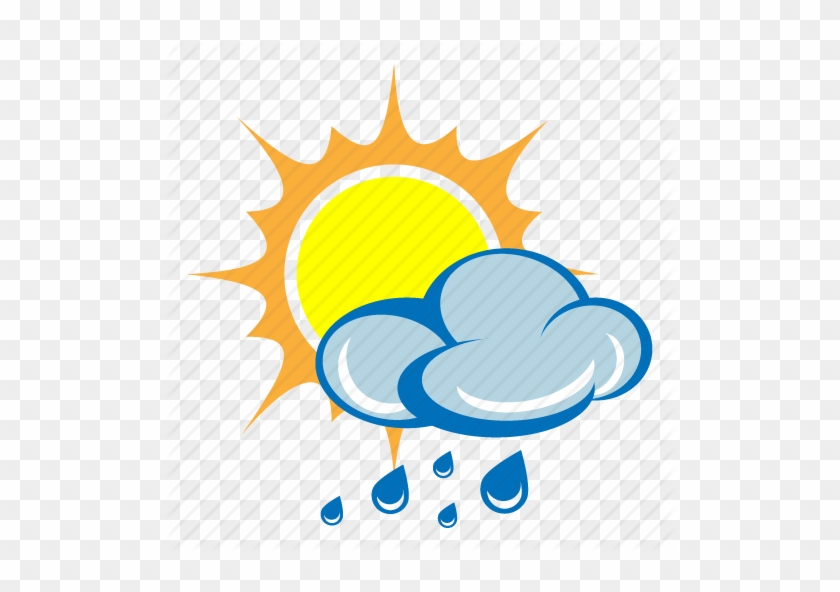 Cloud, Drizzle, Rain, Shower, Storm, Sun, Weather Icon - Sun Cloud And Rain #832451