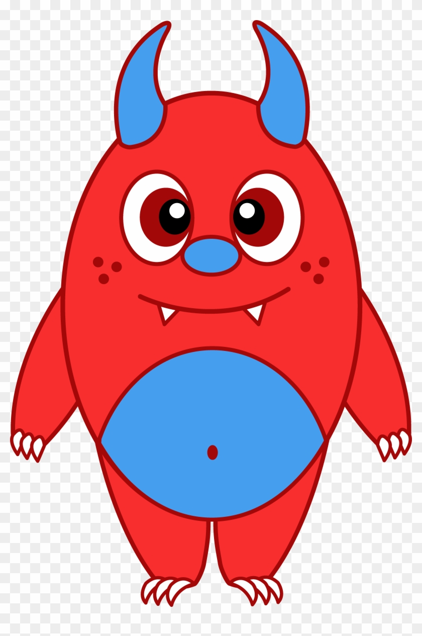 Cartoon Monsters Clip Art - Little Red Monster #832460