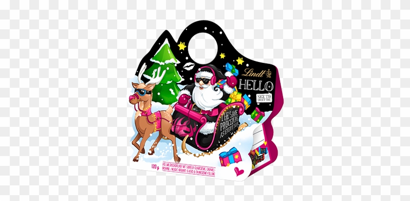 Lindt Hello X Mas Santa Sleigh Doorhanger Chocolate - Lindt Hello Xmas Doorhanger Schlitten #832486