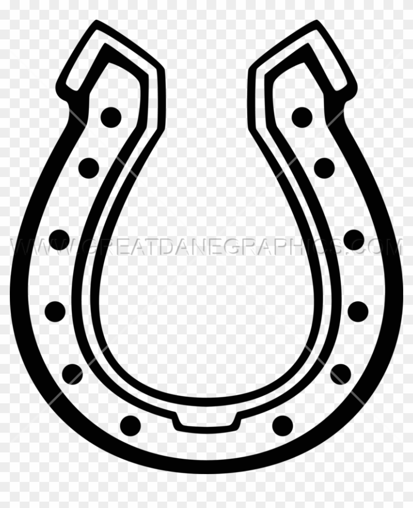 Drawing horse shoe cute vector illustration. Hand drawn Good Luck sign.  Beautiful sketch of a horseshoe with clover on the white background for  print on T-shirt or poster. Luck and happiness Stock