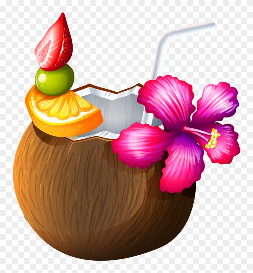 Hawaii Clipart Potluck - Coconut Drink Clip Art #832608