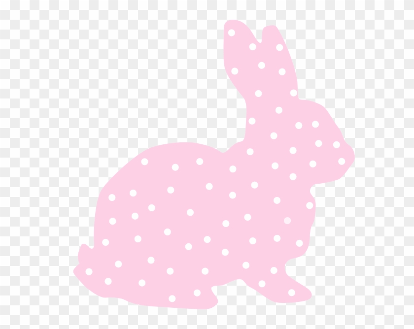 Bunny Clipart Polka Dot - Bunny Silhouette Polka Dot #832613