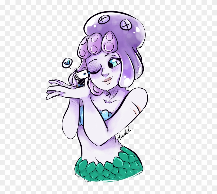 Fictional Character Cartoon Vertebrate Head Mythical - Mugman X Cala Maria #832776