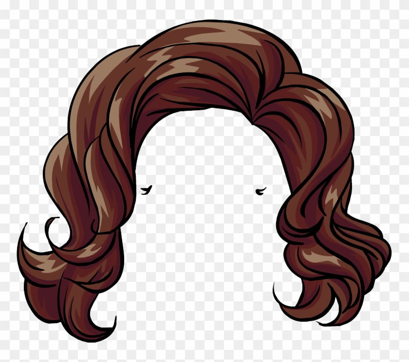 Club Penguin Hair Wig Clip Art - Club Penguin Girl Hair - Free ...