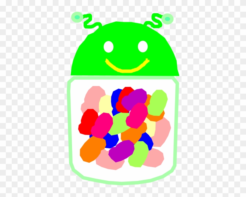 Jelly Bean Jar Rainbow Clip Art At Clker - Android Jelly Bean Vector #832916