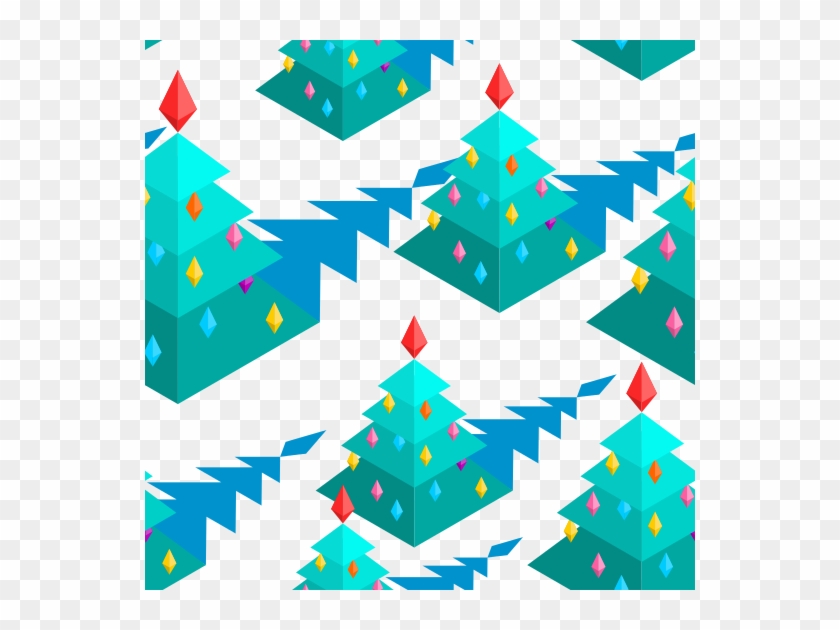 Christmas Tree Isometric Style Pattern - Christmas Day #832958