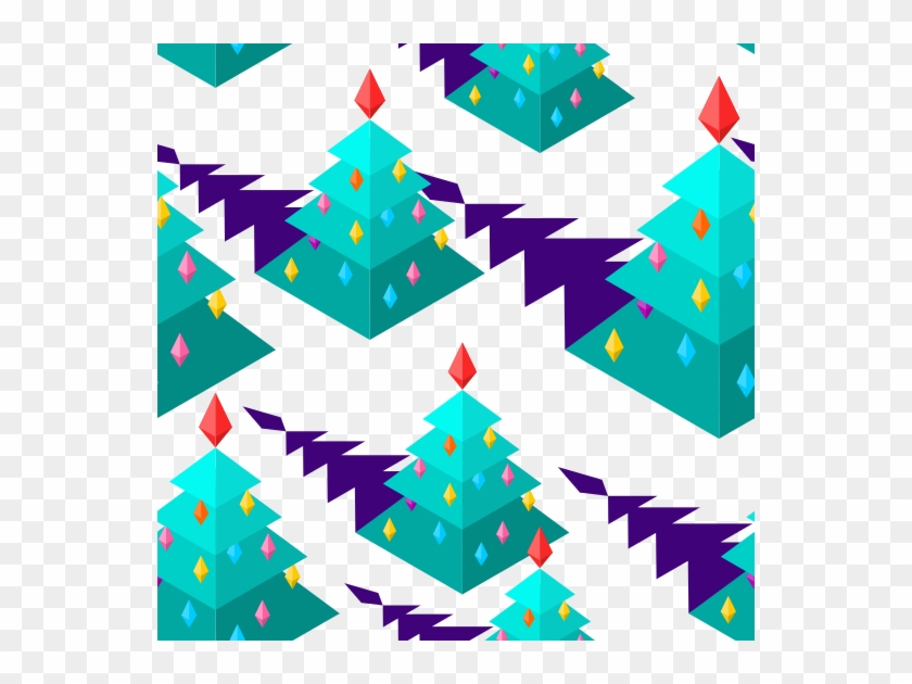 Christmas Tree Isometric Style Pattern - Christmas Tree #832970