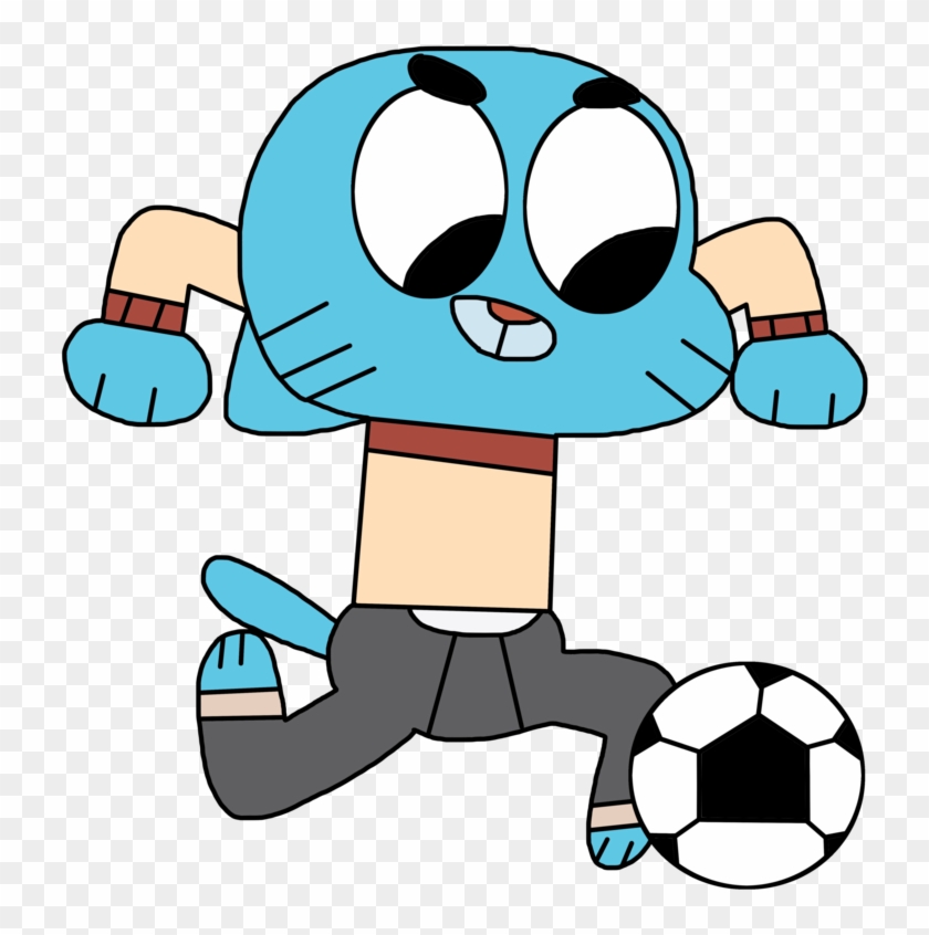 Gumball Watterson Playing Soccer By Marcospower1996 - Gumball Watterson #833015