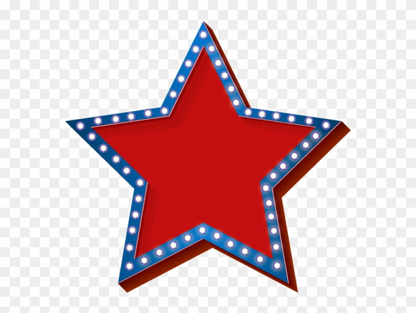 Patriotic Stars Clip Art - Star With Lights #833060