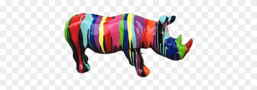 Statue Sculpture Rhinoceros Ultra Lisse Brillant Design - Sculpture #833105