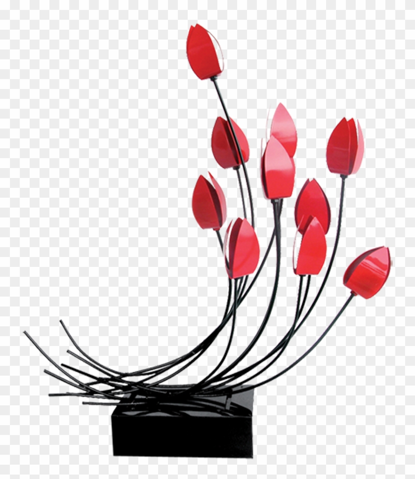 Sculpture/statue Metal Cadraven Fleurs Tulipes Rouges - Le Cateau-cambrésis #833118
