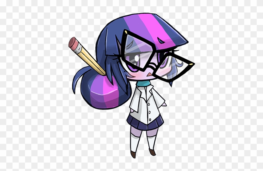 Lumineko, Chibi, Equestria Girls, Glasses, Rainbow - Cute Chibi Girl With Glasses #833198