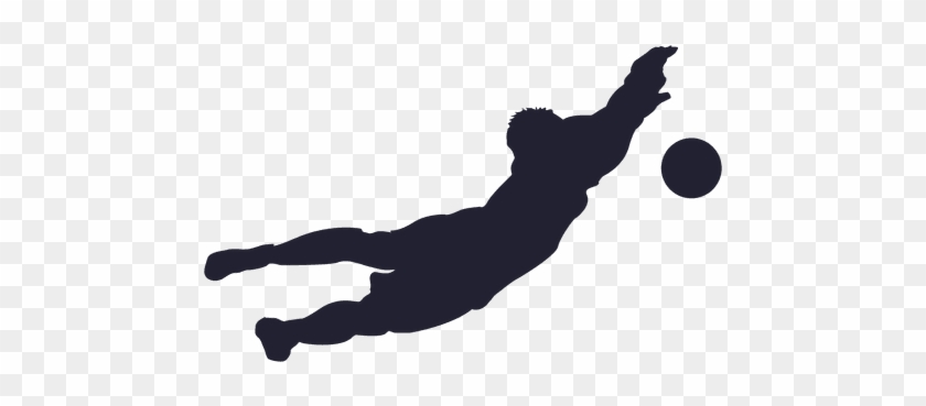 Goalkeeper Saving Goal Silhouette - Keeper Silhouette Transparent #833221