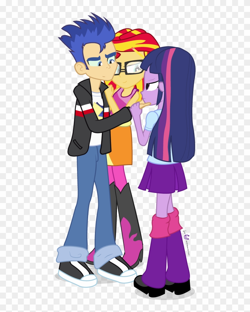 Dm29, Equestria Girls, Flash Sentry, Glasses, Rainbow - سانست شیمر و فلش #833224