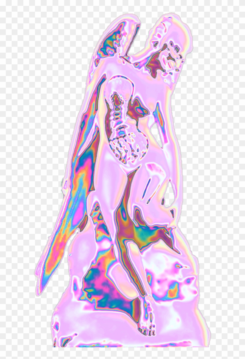 Statue Sculpture Pregnant Angel Holo Holographic Pink - Sculpture #833234