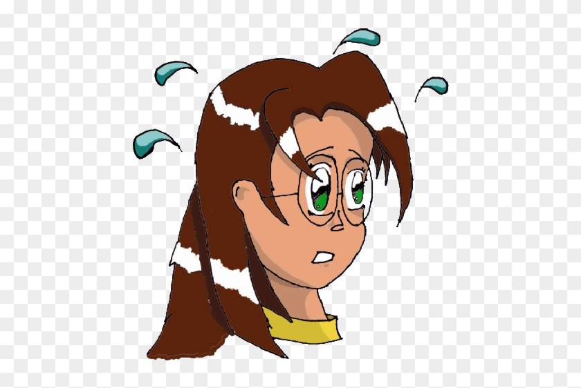 nervous girl clipart