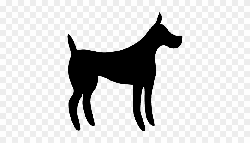 Black Big Dog Silhouette Vector - Dog #833377