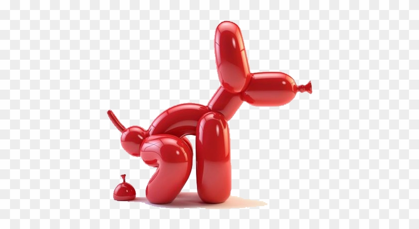 Balloon Dog Sculpture Defecation Artist - Jeff Koons Balloon Dog Parody #833380