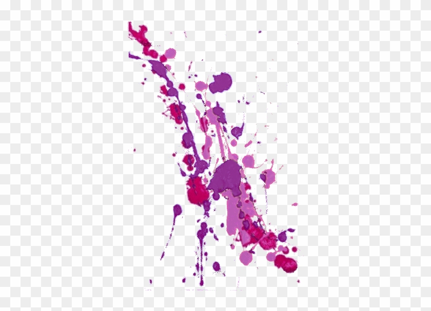 My Idea Is To Do Something That Involves Splatter Painting - Paint Splatter Pink Purple #833430