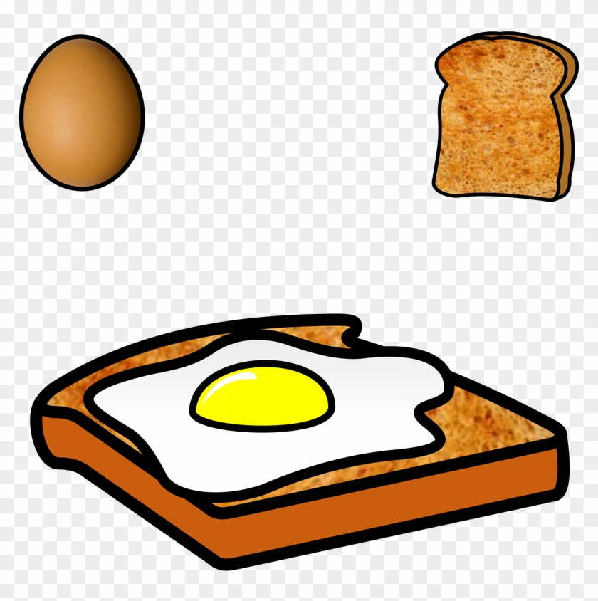 Egg On Toast - Egg On Toast Clipart #833486