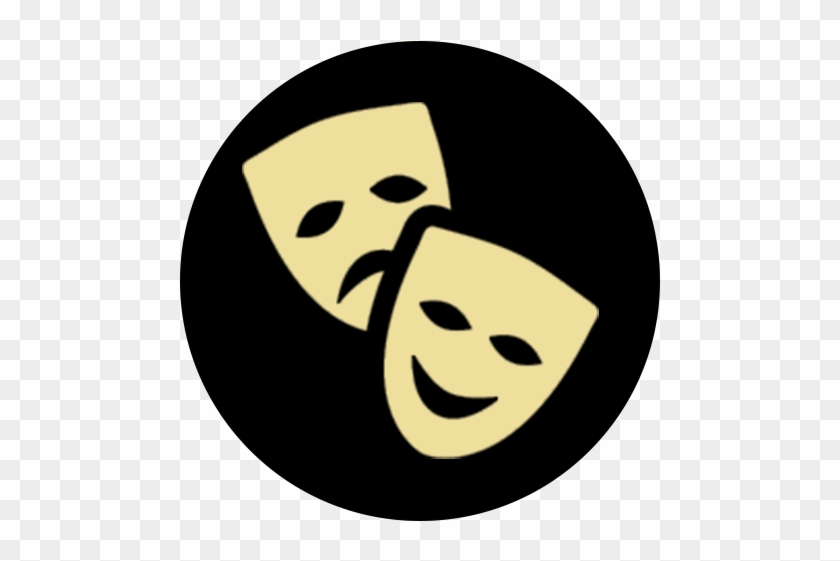 Acting - Theatre Masks Black Background #833503