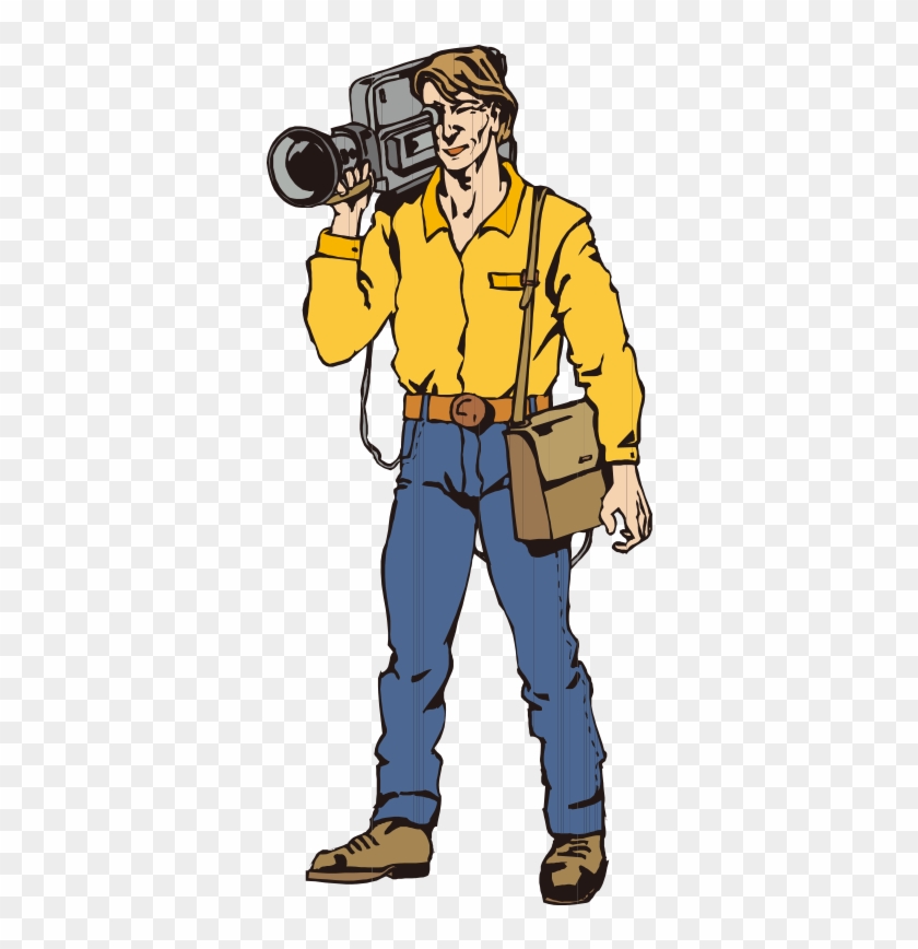 Camera Operator Photographer Clip Art - Video Camera Clip Art #833613