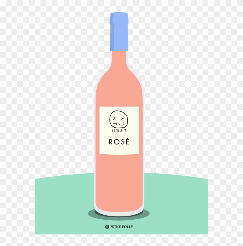 Rose-bottle - Rosé Wine Bottle Png #833680