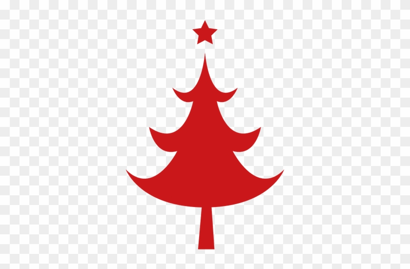 Red Christmas Tree Transparent Png - Christmas Tree Png Vector #833769
