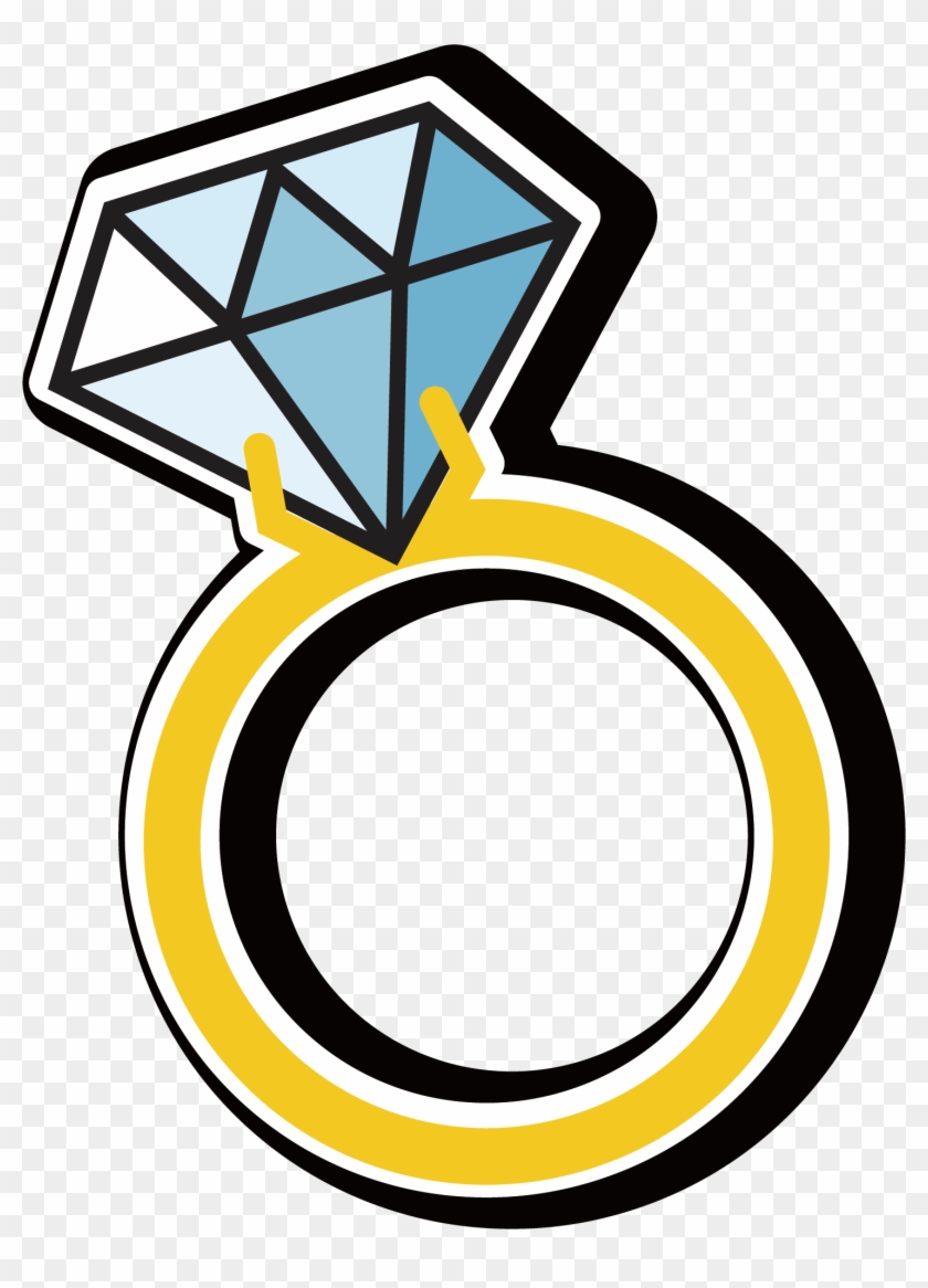 Blue Diamond Ring Gemstone - Diamond Ring Vector #833823