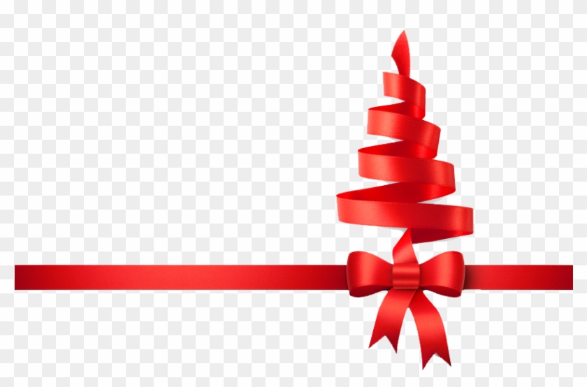 Christmas Ribbon Tree Png - Moño De Regalo Rojo Png #833880