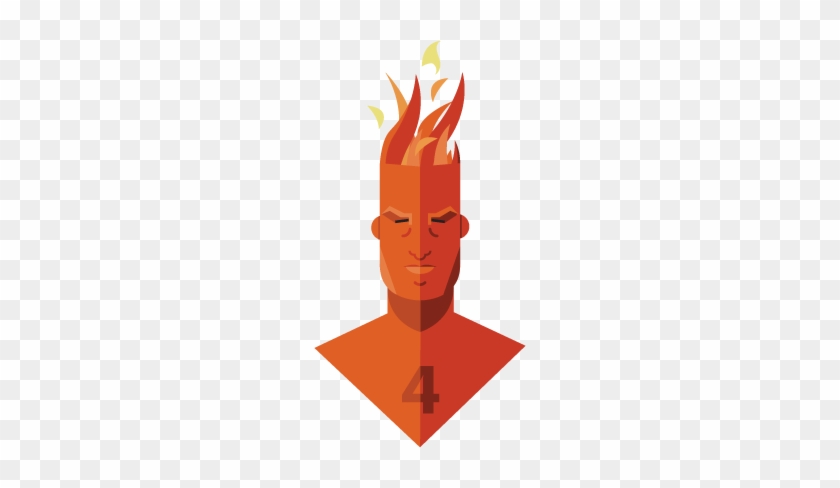 Human Torch Flat Illustration - Flat Design Human #833959