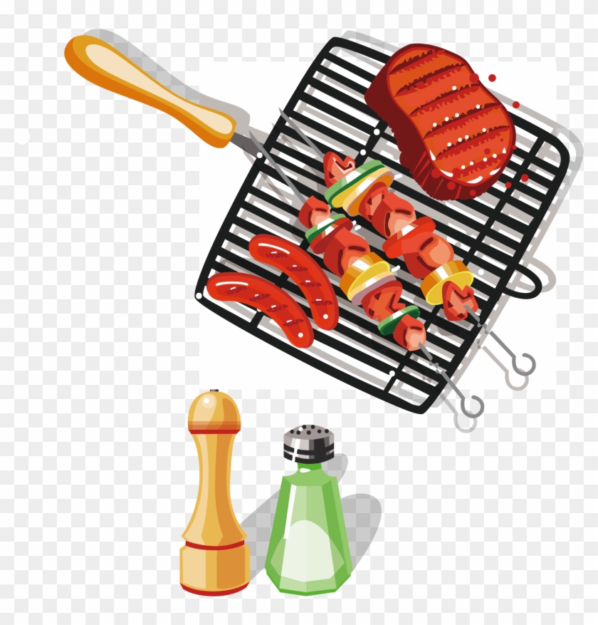Barbecue Bulgogi Grilling - 烤肉 架 卡通 #834043