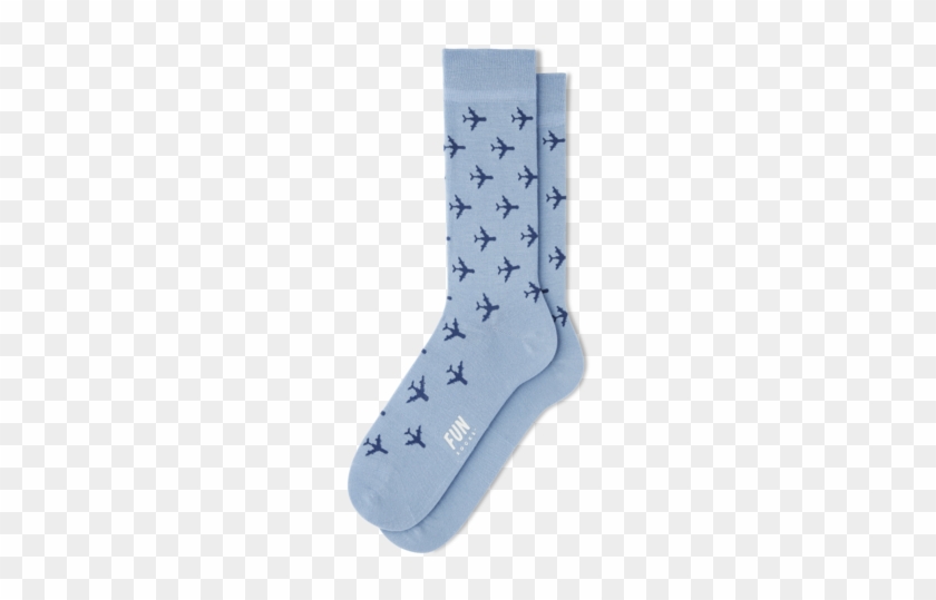Men's Airplane Dress Socks - Blue #834051