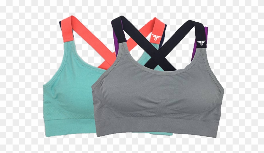 Ff Mixed Colour Comfort Sports Bra Grey & Blue Pack - Blue #834080