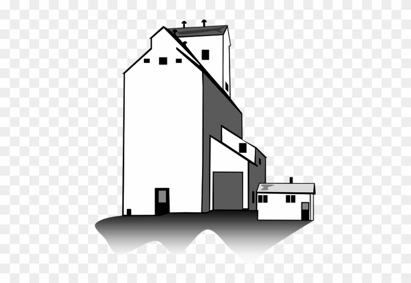 Grain Elevator Vector - Grain Elevator Clipart #834198