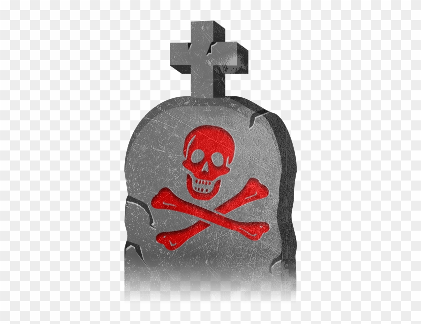 Halloween Gravestones Messages Sticker-1 - Skull #834373