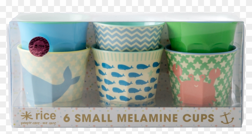 Melamine Cups With Kids Ocean Life Print - Green #834478