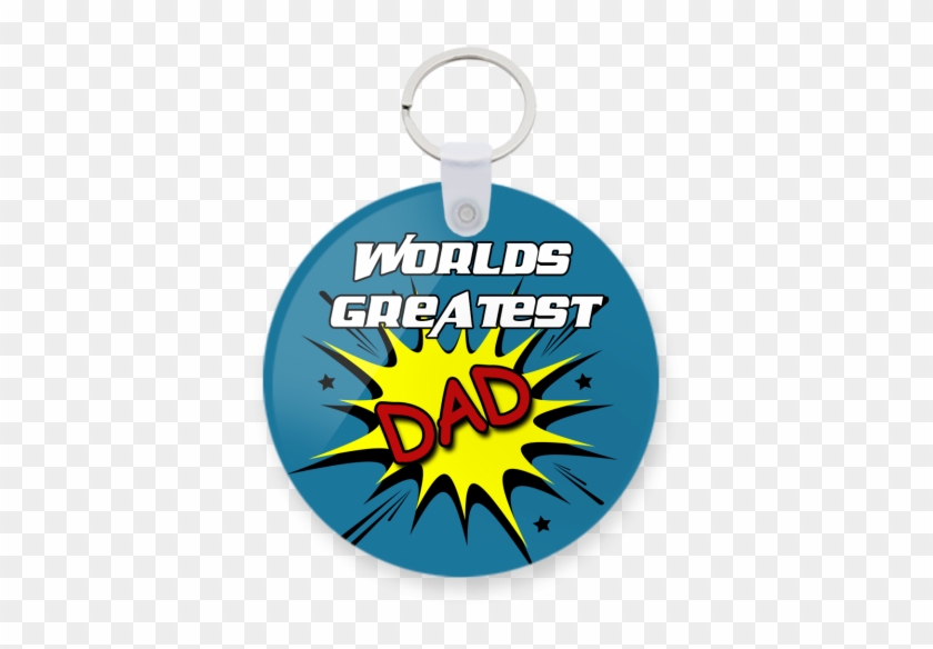 Worlds Greatest Dad Printed Keychain - World's Greatest Dad #834532