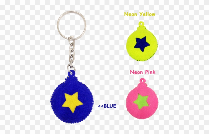 Christmas Star Bulb Keychain - Keychain #834598
