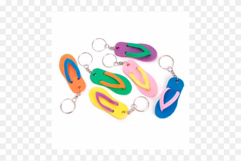 Flip Flop Keychain - Luau Flip Flop Sandal Keychains - Bulk Pack #834626