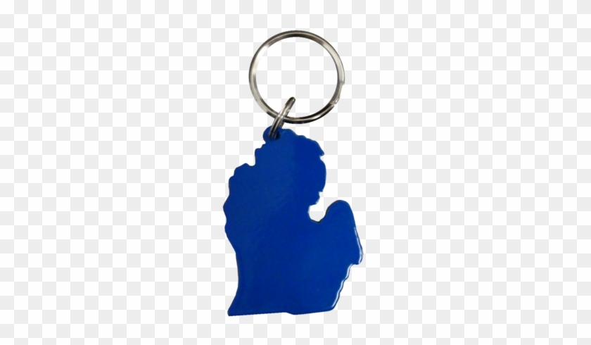Blue Lower Peninsula Keychain - Michigan Department Of Human Services #834659