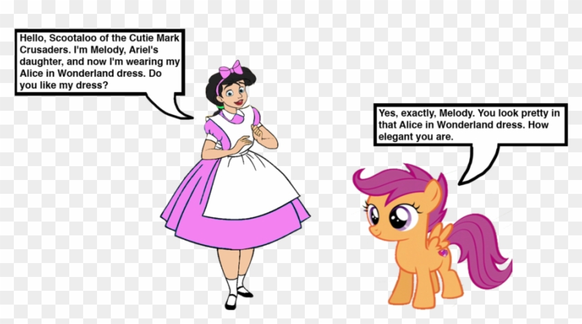 Princess Melody Meets Scootaloo By Darthranner83 - Cutie Mark Crusaders In Wonderland #834812