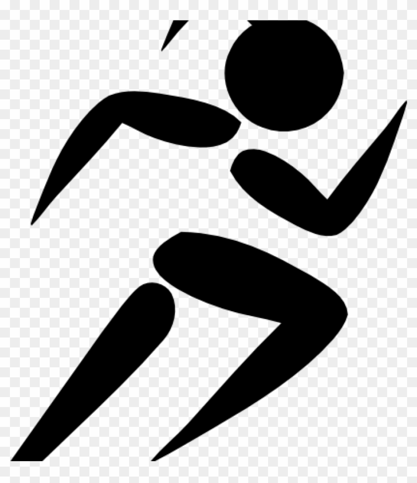 Running Clipart Female Track Runner Clip Art Girl Running - Running Clipart Black And White #834850