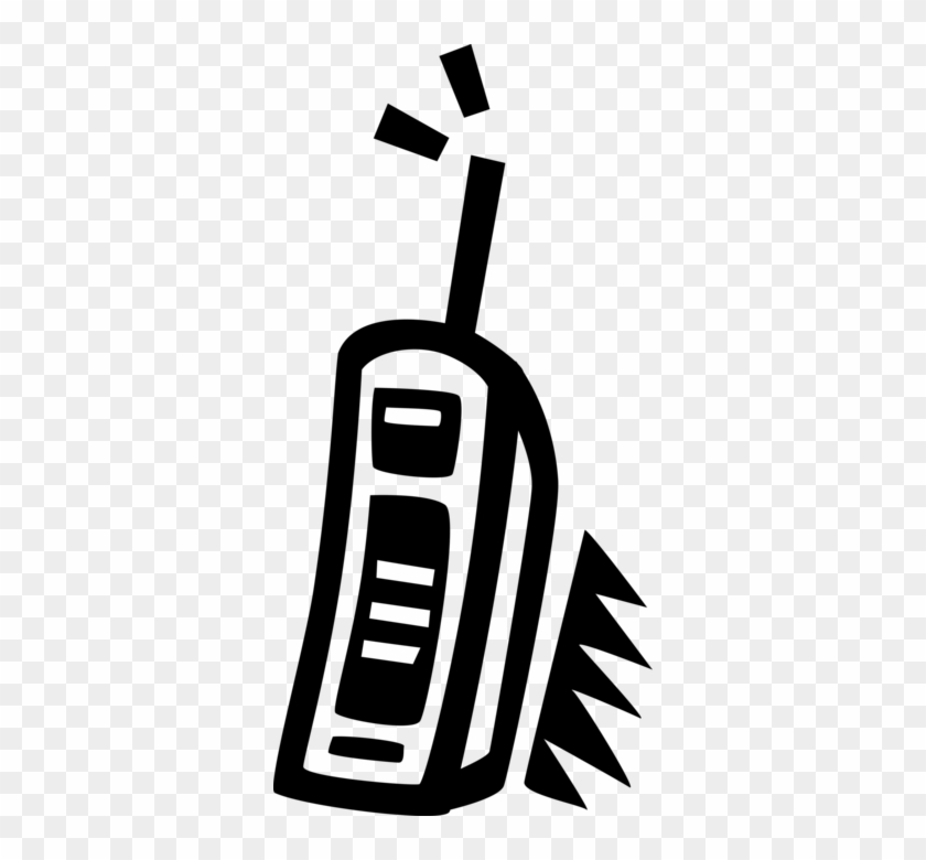 Vector Illustration Of Cordless Telephone Or Phone - Illustration #834857