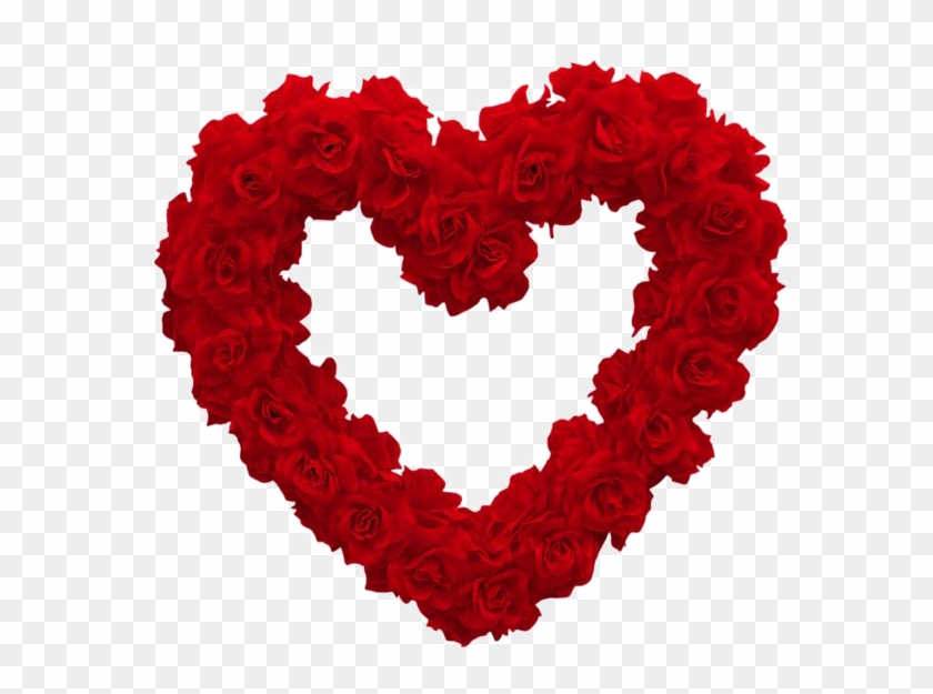 Valentine Day Flower Png Transparent Image - Red Rose Heart Png #834938