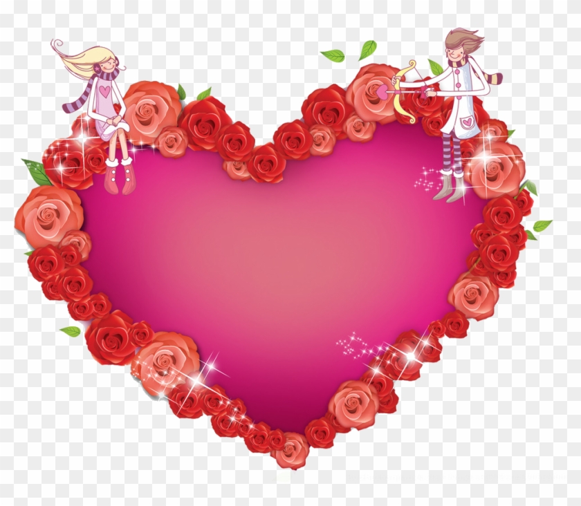 Heart Valentines Day - Heart Photo Frame Png #834964