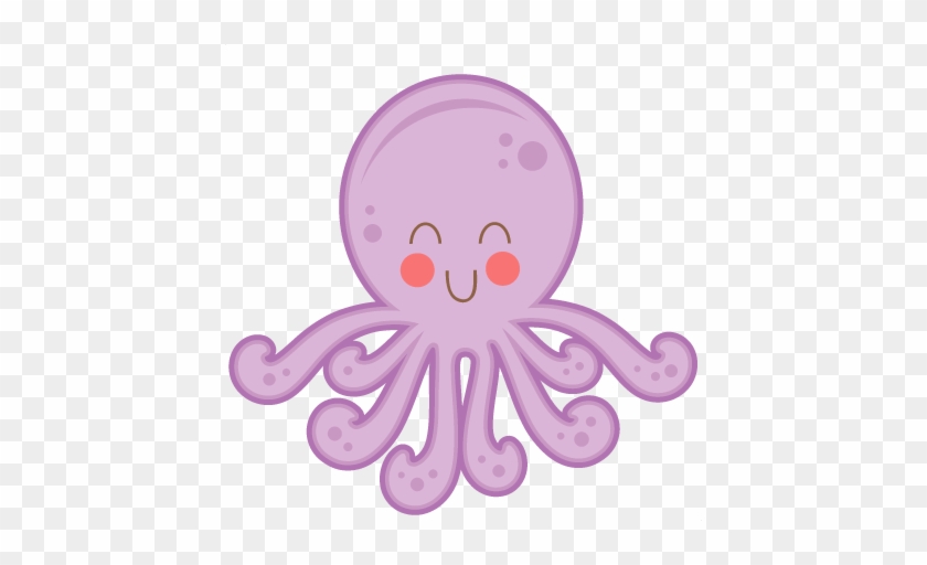 Happy Octopus Svg Cutting Files For Scrapbooking Fish - Octopus Cute Clip Art #834967