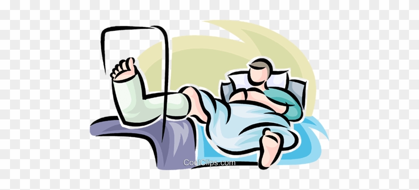 Person Lying In A Hospital Bed Royalty Free Vector - Person Lying In A Hospital Bed Royalty Free Vector #835030