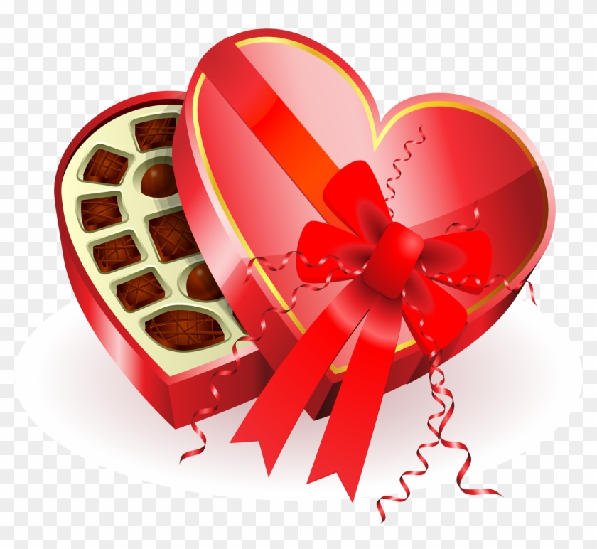 Valentine's Day Clipart Box - Box Of Chocolates Transparent #835116